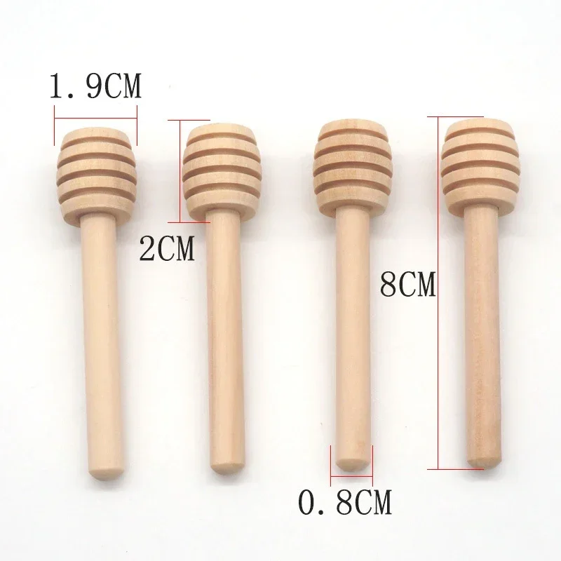 10Pcs/Set Wooden Stirrers Honey Dipper Wood Honey Spoon Stick for Honey Jar Stick Collect Dispense Milk Coffee stirring Tools