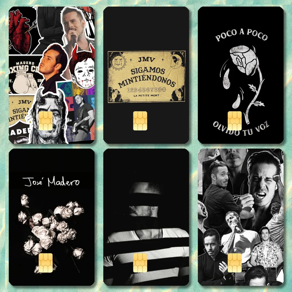 Pegatinas de cantante de José Madero, tarjeta de crédito de dibujos animados, Visa, tarjeta de carga bancaria, autobús, Metro, pegatina impermeable, decoración