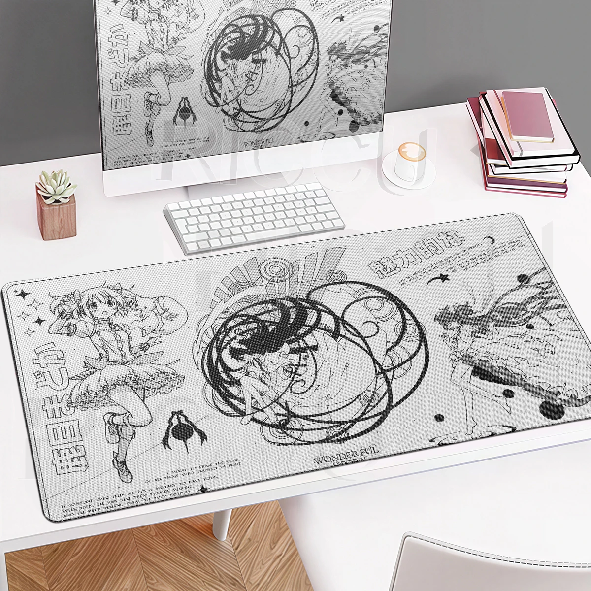 Anime Puellas Magi Madoka Magica Desk Mat Madoka Kaname Office Kawaii Mouse Pad HD Keyboard Large Gaming Mousepad PC Desk Decort