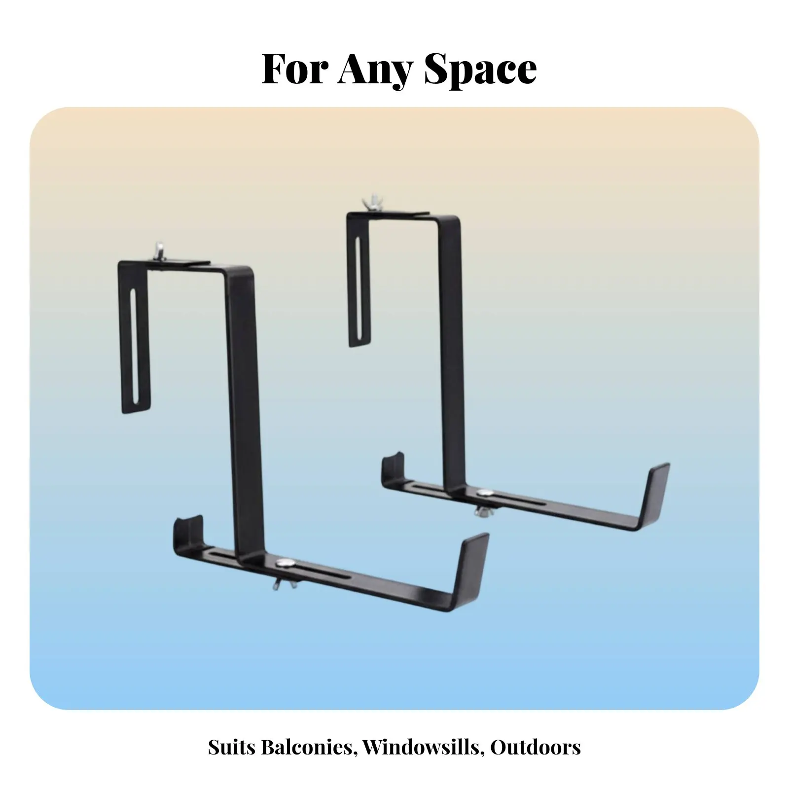 Support de rangement pour jardinières de balustrade, porte-pots pour fleurs, facile à installer, résistant aux intempéries, pour les résidents d'appartements, la véranda