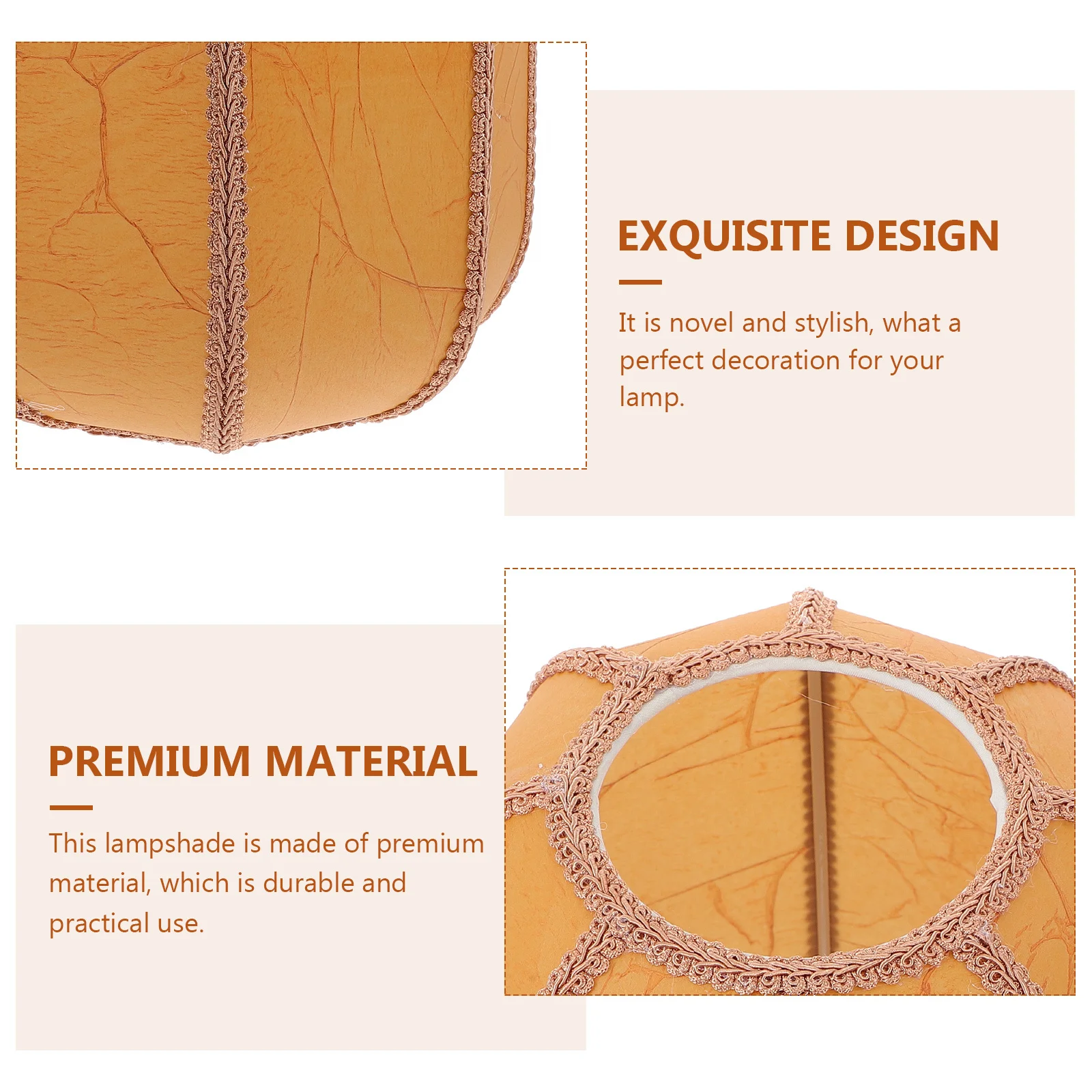 

Imitation Sheepskin Lantern Lampshade 20x30cm E27 Chinese Style Decorative Lighting Cover for Bedroom Living Room