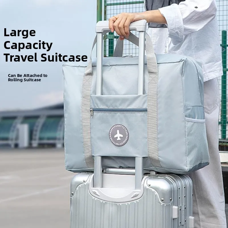 Bolsa de Viaje Plegable de Gran Capacidad, Organizador de Equipaje, Maleta Juvenil de Tela Oxford sin Asa para Organización d...