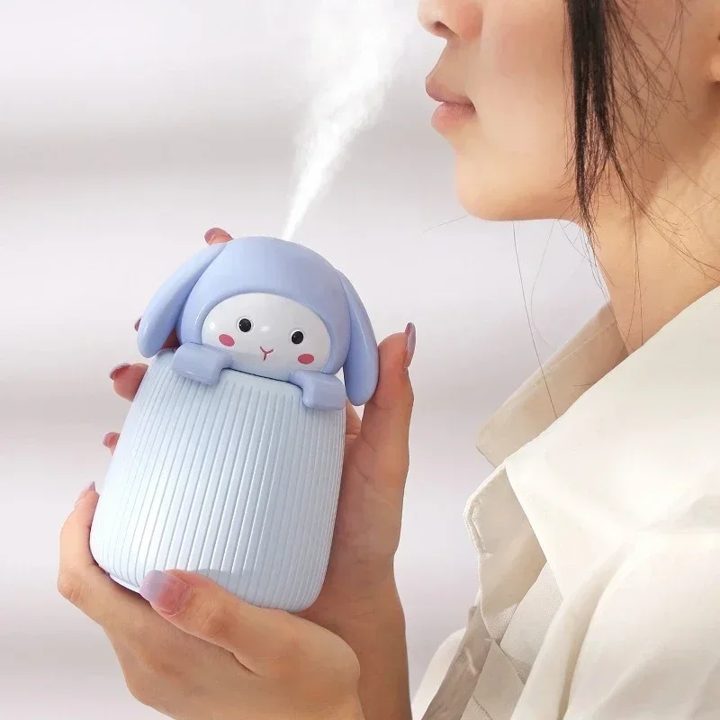 Two-Gear Adjustment Car Bedroom Office Portable Charging Spray Hydration Instrument Cartoon Cute Rabbit Desktop Humidifier