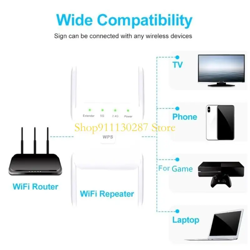 

J1HC 300 Мбит/с WiFi расширитель усилитель сигнала Wi-Fi с 4 внешними антеннами