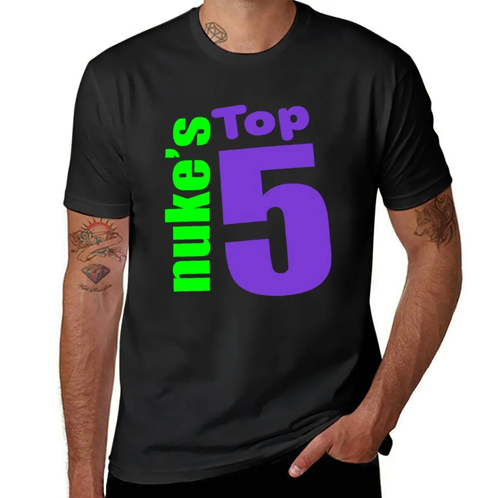 

Nukestop5 Merch Nukes Top 5 Logo T-Shirt cute clothes plus sizes for a boy heavyweights oversized t shirt men