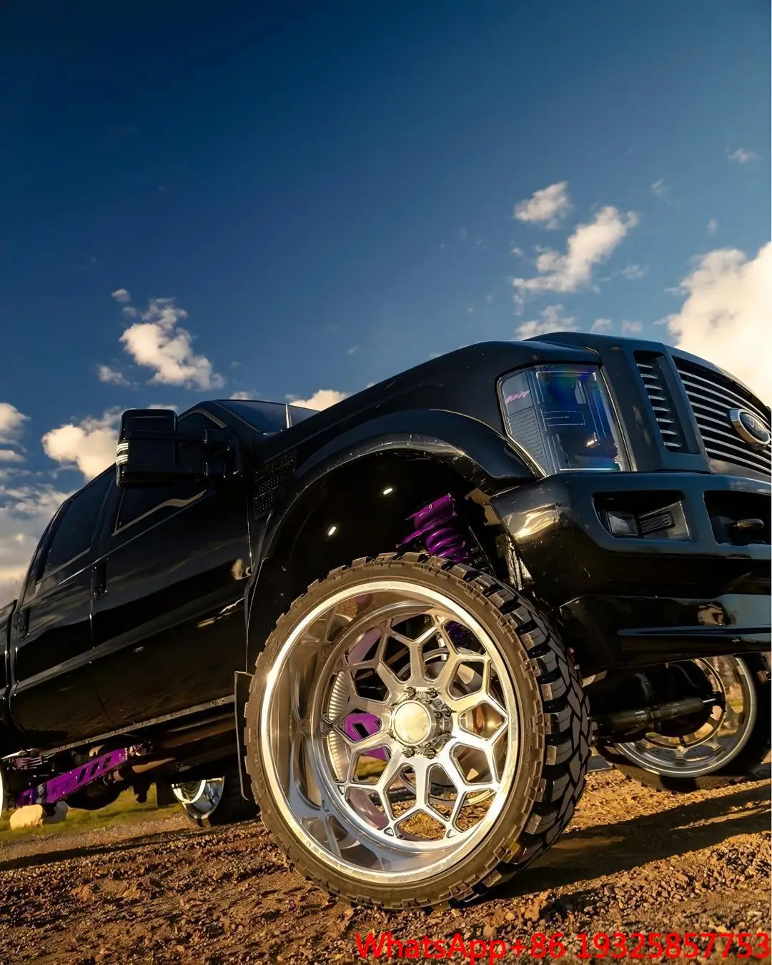SJ Custom 22 24 26 28 30 Inch Forged Wheels Polished Offroad Truck Rims 22x14 24x14 26x16 6x139.7 8x6.5 Dually Wheels