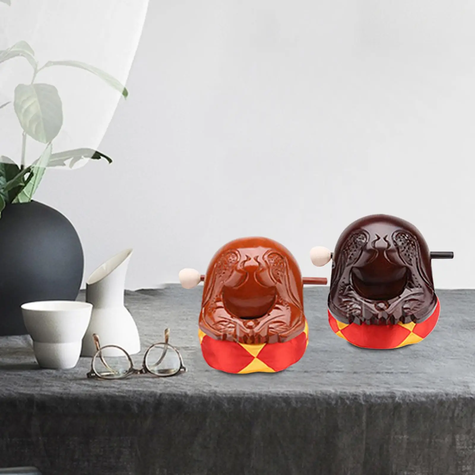 Accesorios de adorno de madera, bloque de templo de mazo para decoración de mesa de oficina en casa