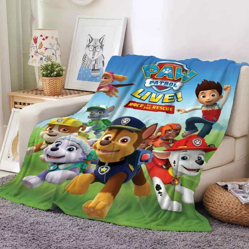 Paw Patrol Kids Nap Cover Rug Canine Skin-friendly Soft and Non-fluffy High Quality Material Cute Anime Figure Patrol Blanket