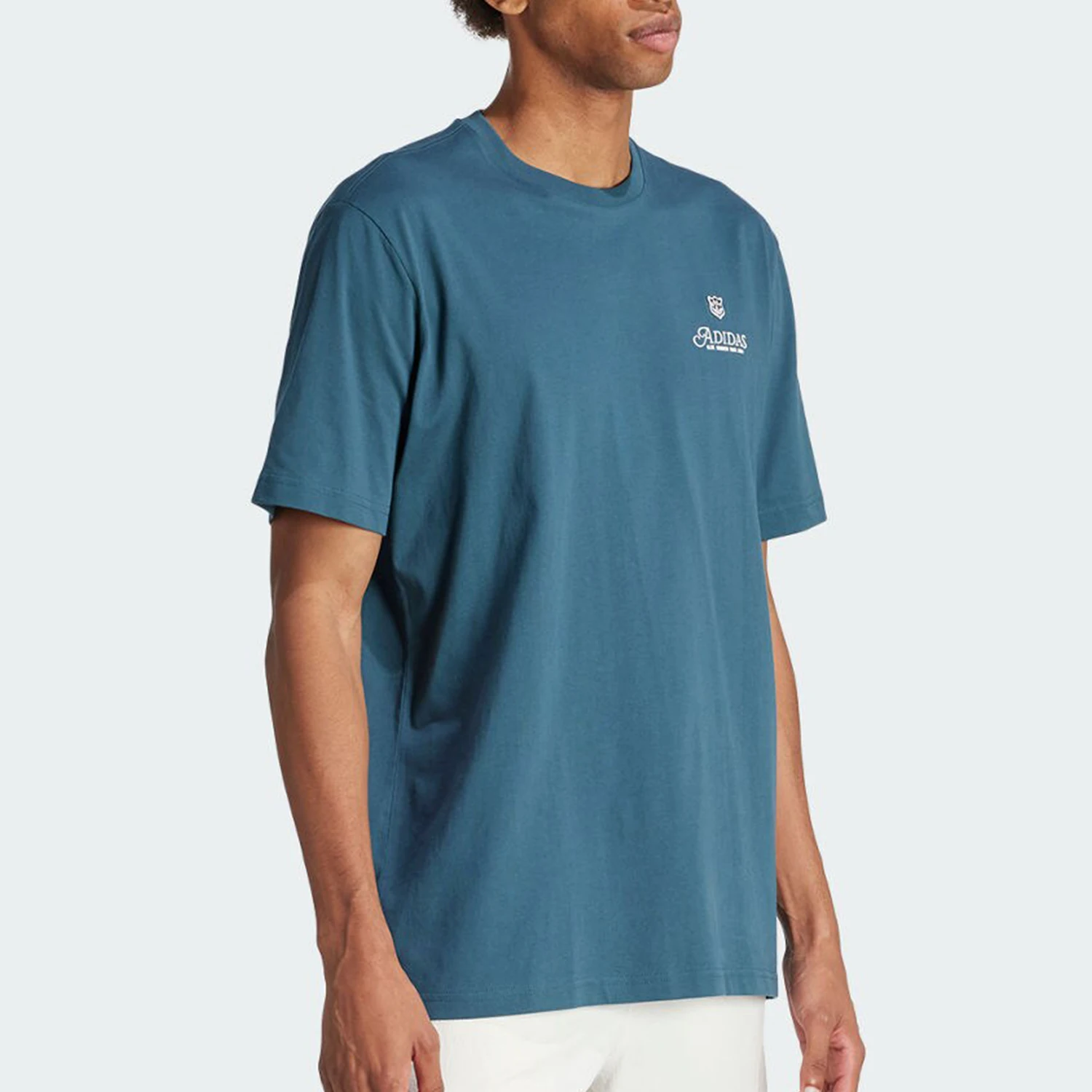 تي شيرت Adidas Originals رجالي بسيط كاجوال برقبة دائرية وأكمام قصيرة IS0225