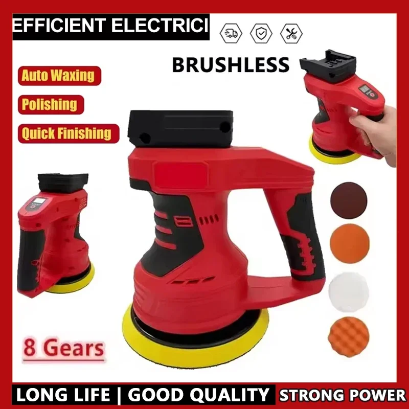 اللاسلكي لميلووكي سيارة الملمع 8 التروس فرش آلة تلميع كهربائية الصبح الرملي ختم أدوات كهربائية بطارية 18 فولت