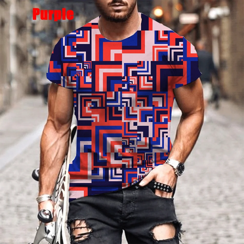 New Summer Hot Sale Square Men's/women's Fashion Slim T-shirt 3D Printing T-shirt Short-sleeved T-shirt
