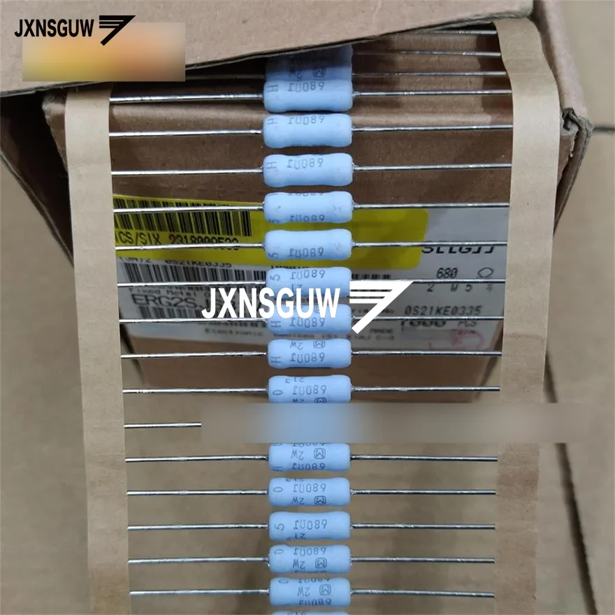 20PCS/lot NEW Matsushita 5% 2W680R Metal oxide film resistor 2W 680R resistance 680ohm 680Ω free shipping
