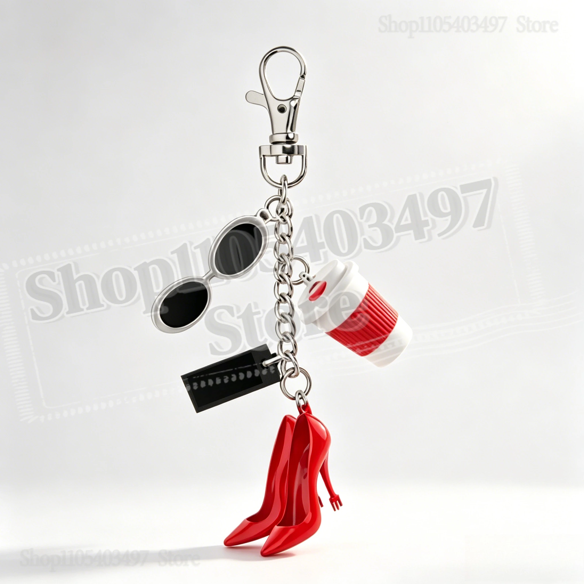 

The Devil Wears P2 Keychain Movie Merchandise Iconic Movie Elements Bag Charm for Fans