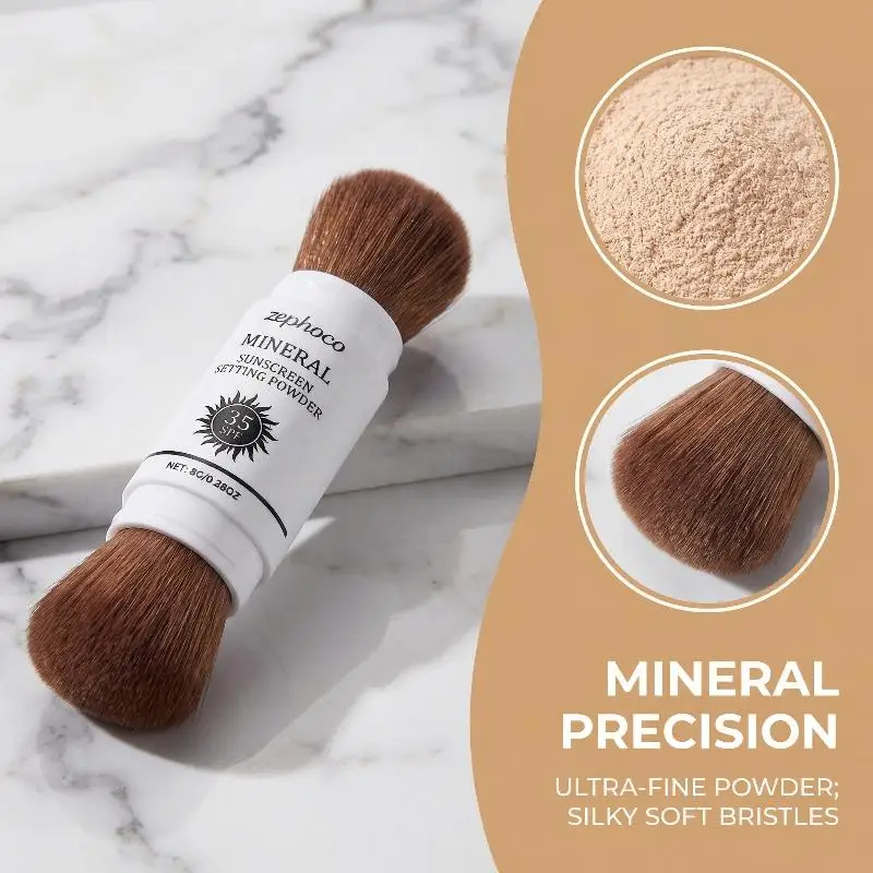 Natural Color Setting Powder Sweatproof Oil Control Lightweight for Travel Makeup Kit and Daily Touch Up