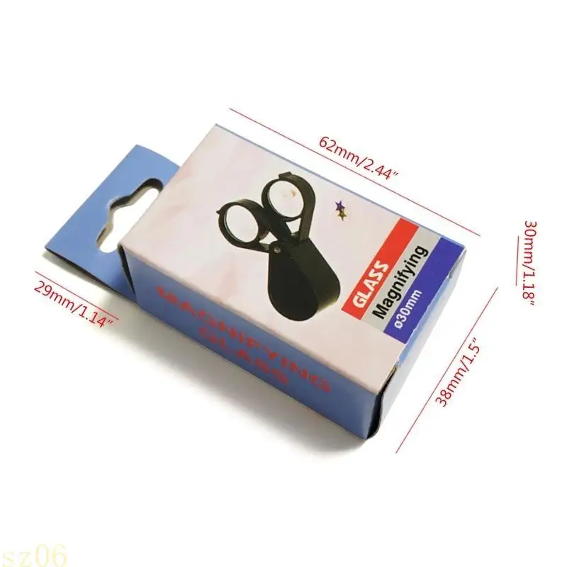 Q2Q4 10x Pocket Jewelry LouPe- Rapicchiatore a doppio pieghetta per occhiali per occhiali