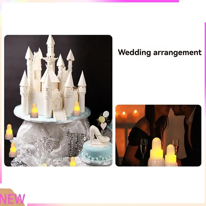 

B15C Rechargeable RGB LED Tea Wax Light Electronic Tea Candle Lamp Atmosphere Decorative For Wedding, Home Decor EU Plug