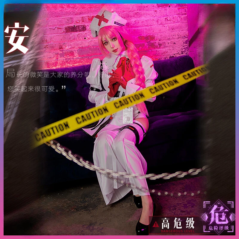 

Anime Game Path To Nowhere Anne Cosplay Costume Wig Nurse Uniform Dress Women Sexy Carnival Party Role Play Clothing
