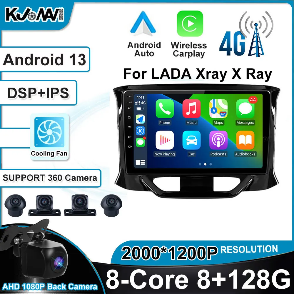 

Автомобильное радио DSP IPS Android 13 Carplay 4G WIFI мультимедийная GPS-навигация Bluetooth для LADA Xray X Ray 2015 - 2019