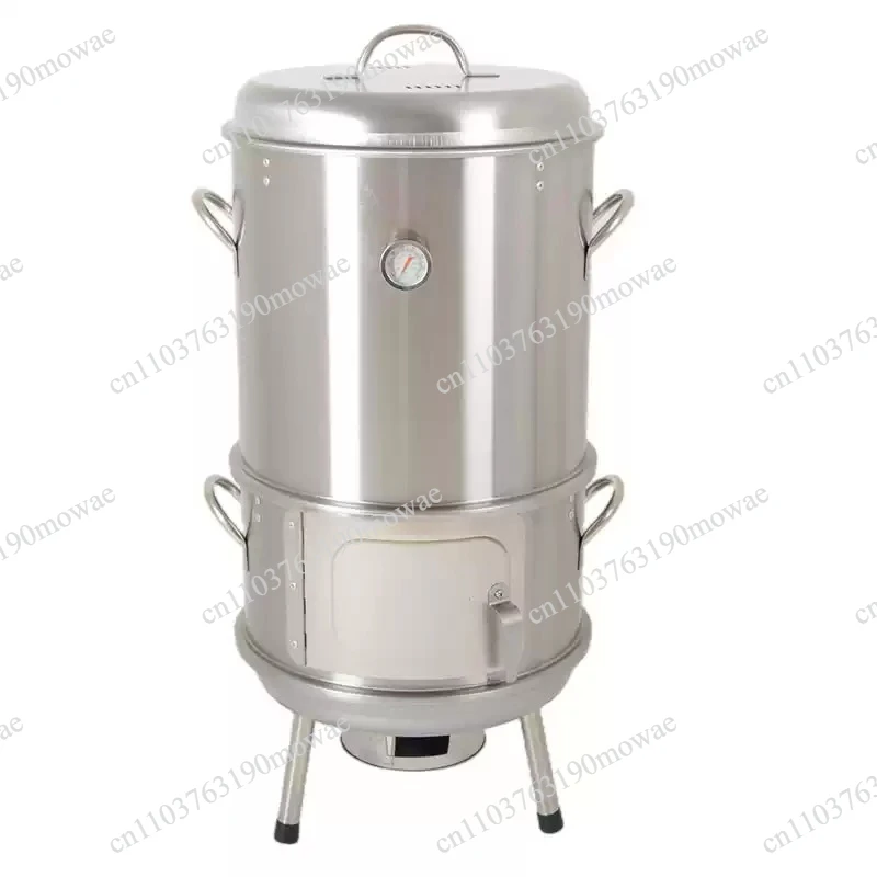 40-Inch Wide Charcoal BBQ Grill - Commercial Stainless Steel Rotisserie Oven for Chicken Duck & Lamb Skewers