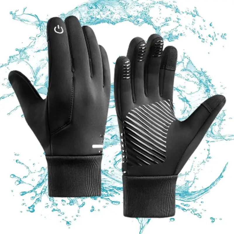 

Warm Cycling Gloves Non-Slip Winter Ski Gloves For Outdoor Cycling Wear-Resistant Shock Absorbing Bike Gloves Cold-Resistant