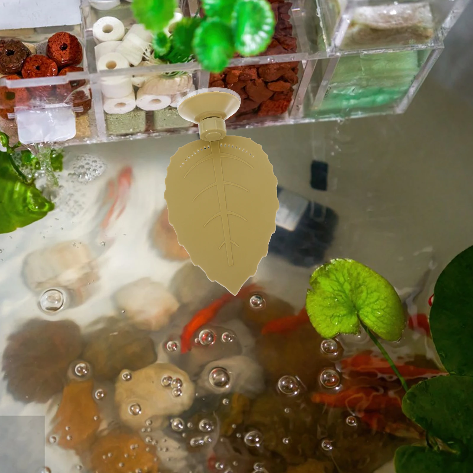 

Leaf Shaped Turtle Basking Platform Suction Cups Reptile Climbing Decor Aquarium Tank Floating Island Easy Clean