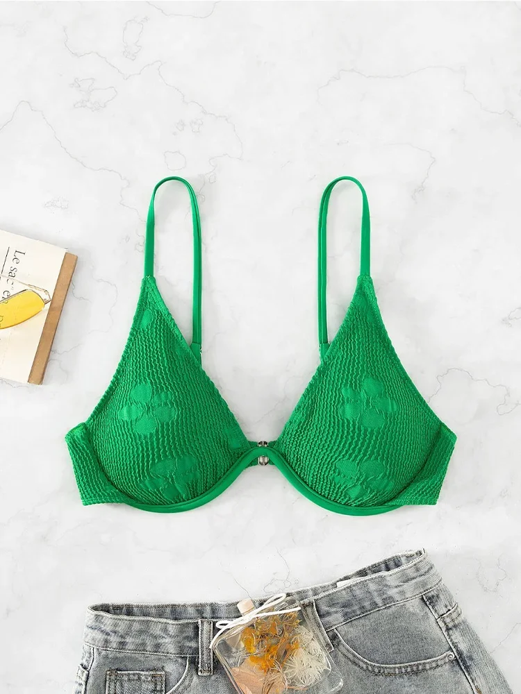 

Sexy Solid Bikinis Women Swimsuit Single Tops Sexy Backless Beach Vacation Style Bikinis Tops 2024 New Summer Bikinis Tops