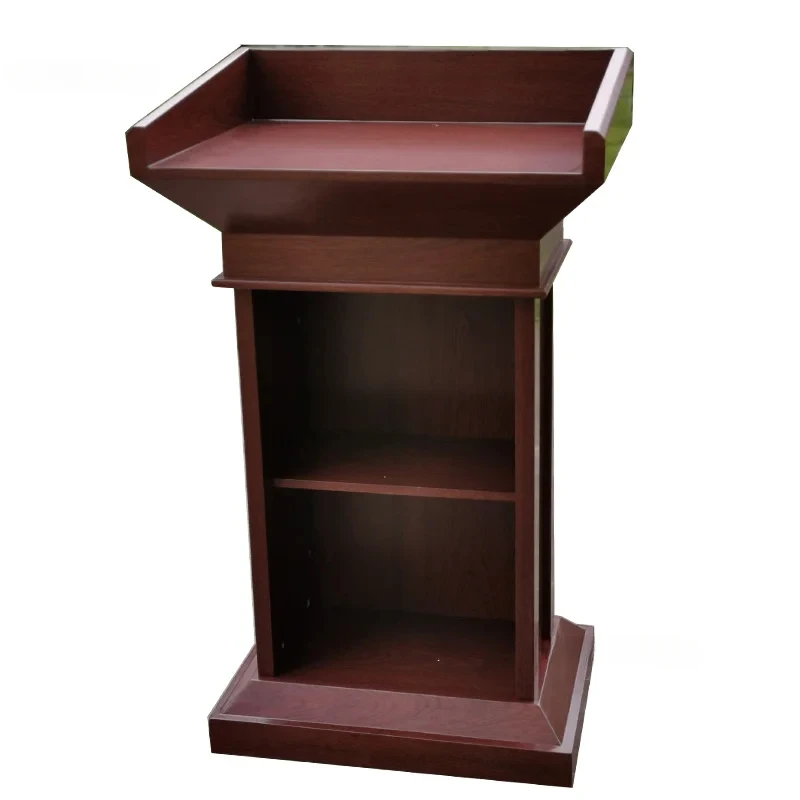 Solid Wood Hotel Restaurant Reception Desks Office Conference Speech Podium Stands Shopping Guide Wedding Training Cashier Table