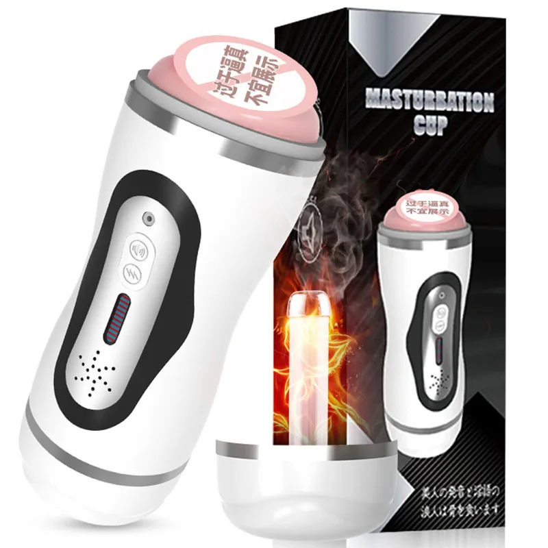 

Airplane cup men's double hole vibration pronunciation automatic suction masturbator adult sex toys masturbadores para el hombre