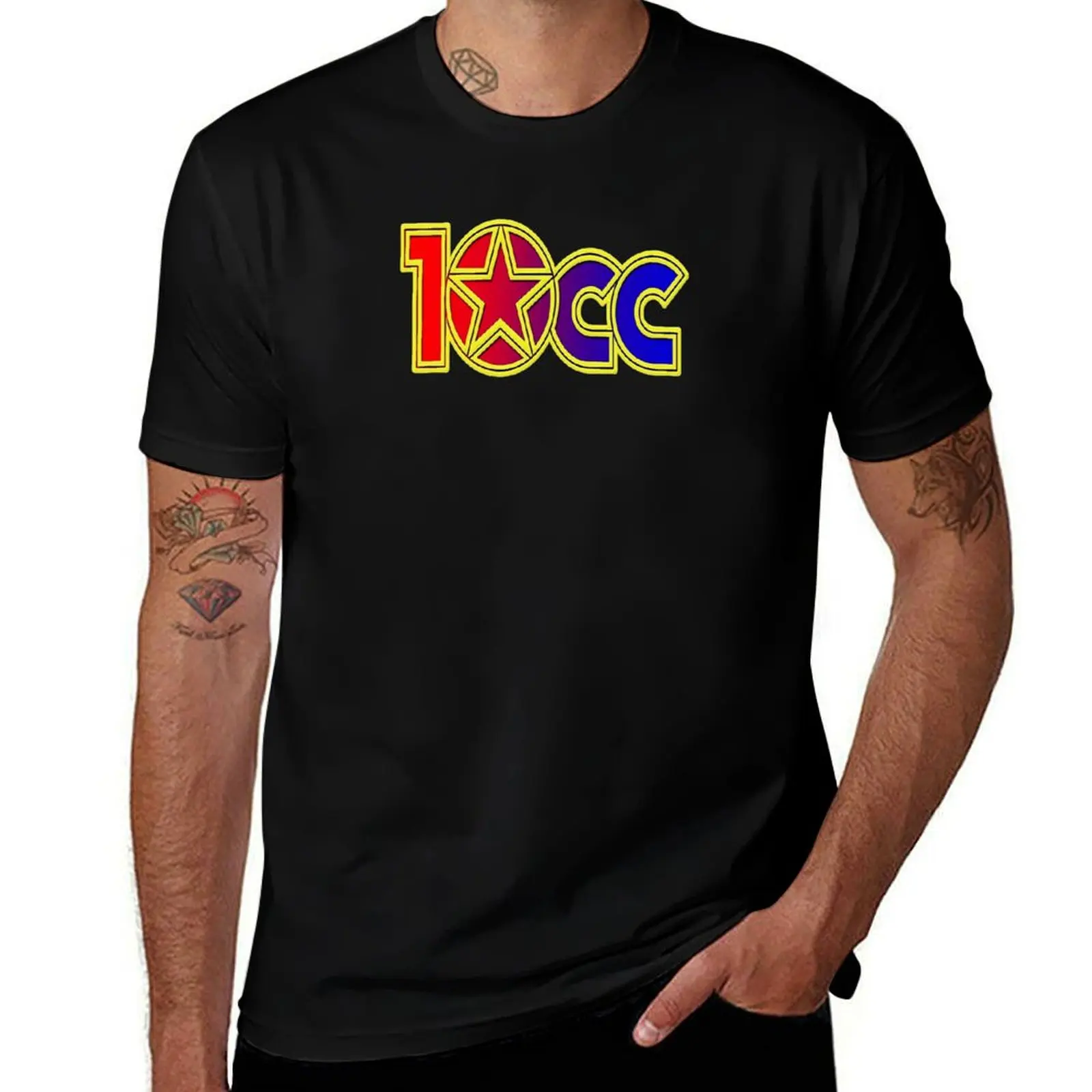 

best of logo musical 10cc rockband T-Shirt men t shirt cotton 100% t shirts designer