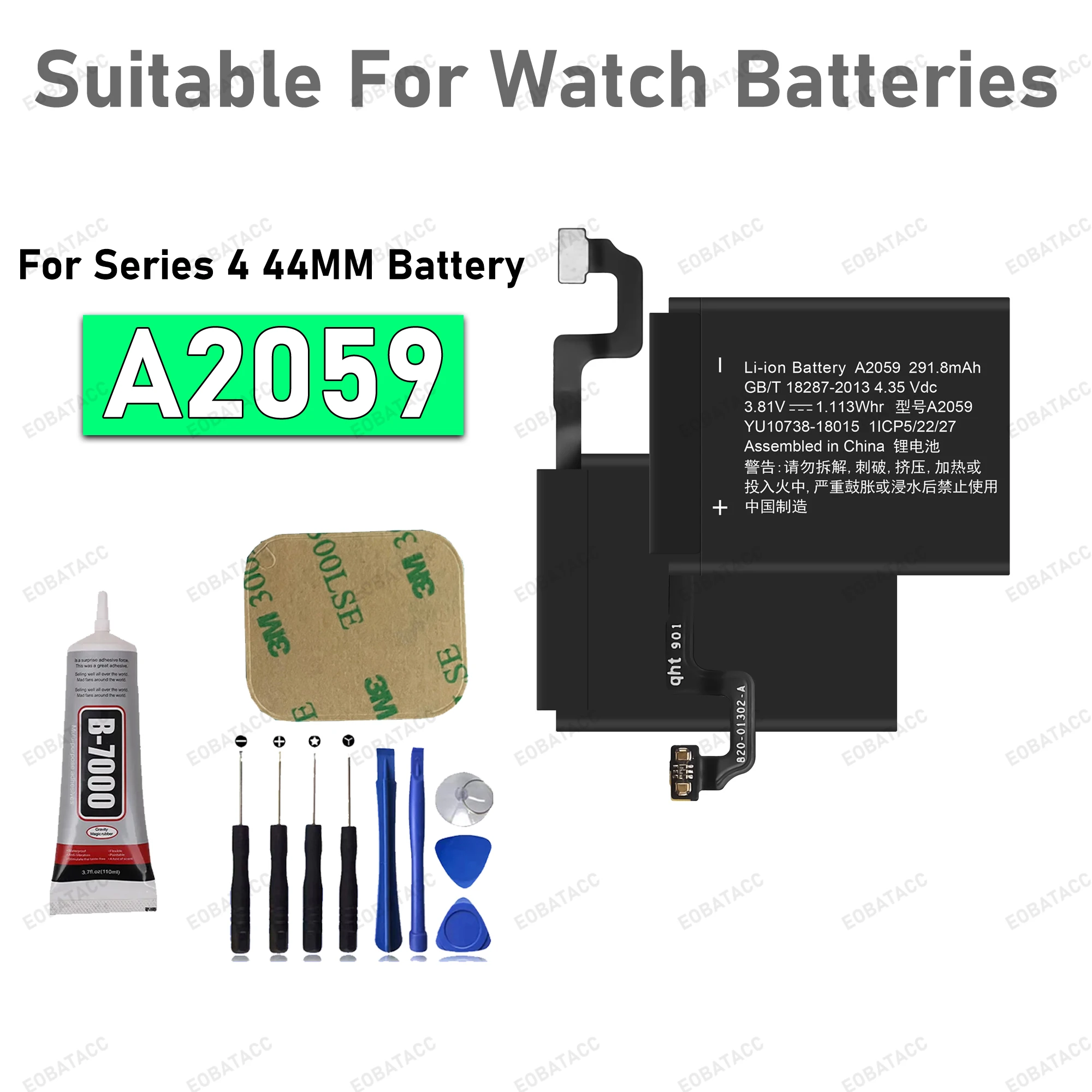 A2058 A2059 New 100% Replacement Battery For Apple Watch Series 4 40mm 44MM Bateries IWatch 4 40mm 44 mm Batteria +Free Tools