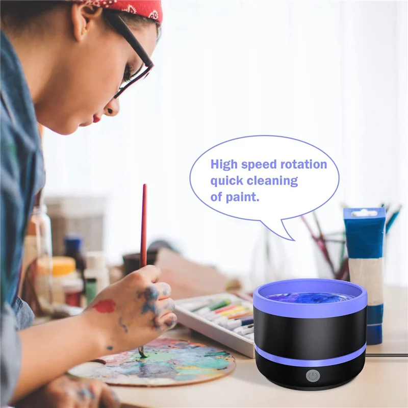 منظف فرشاة الطلاء A77I، كوب شطف منظف فرشاة الطلاء الكهربائية، فرشاة للرسم، فرشاة تنظيف فرشاة الفنان B Durab