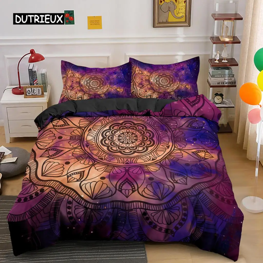 

Psychedelic Boho Luxury Bedding Set 3PCS with Pillowcase King Duvet Cover Queen 2/3pcs Polyester Comforter Cover Home Textile