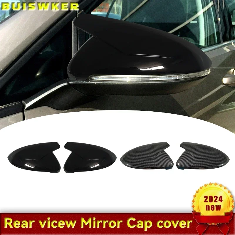 

Bright Black Side Rearview Mirror Cover For VW Golf GTI 7 Mk7 2014 2015 2016 2017 2018 Touran Mirror Caps Replacement