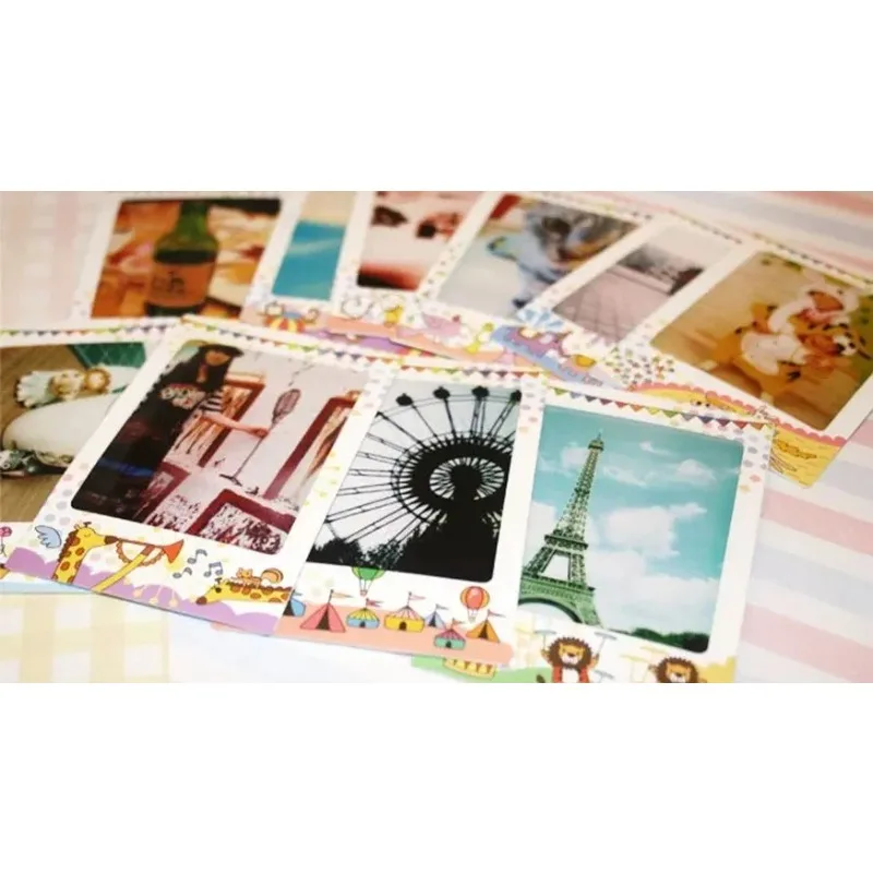 10 Pieces/set Kawaii Polaroid Circus Photo Frame Sticker Creative DIY Multifunction Note Deco Label