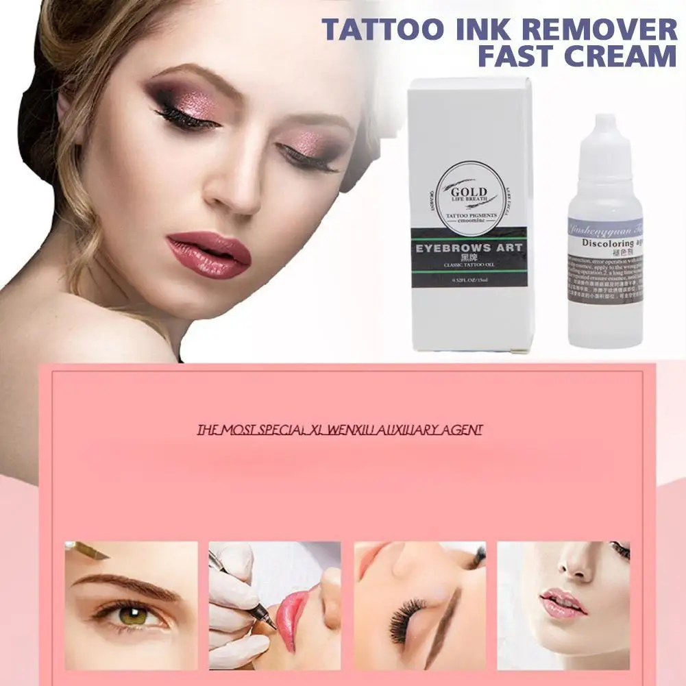 NEW High-end 15ml Painless Pigment Fading Agent Tattoo Ink Remover Microblading Tattoo Bleaching Corrector Texture Remover Serum