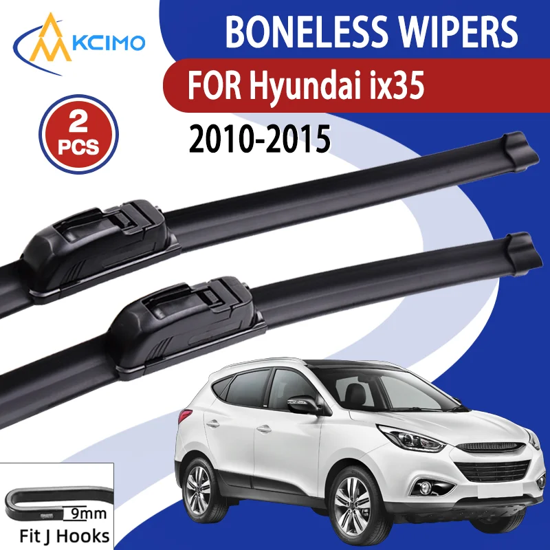 Passend für Hyundai ix35 2010–2015, 24 Zoll + 16 Zoll U-Typ-Wischerblätter ohne Knochen, Premium-AAA-Gummi, extrem leise, streifenfrei
