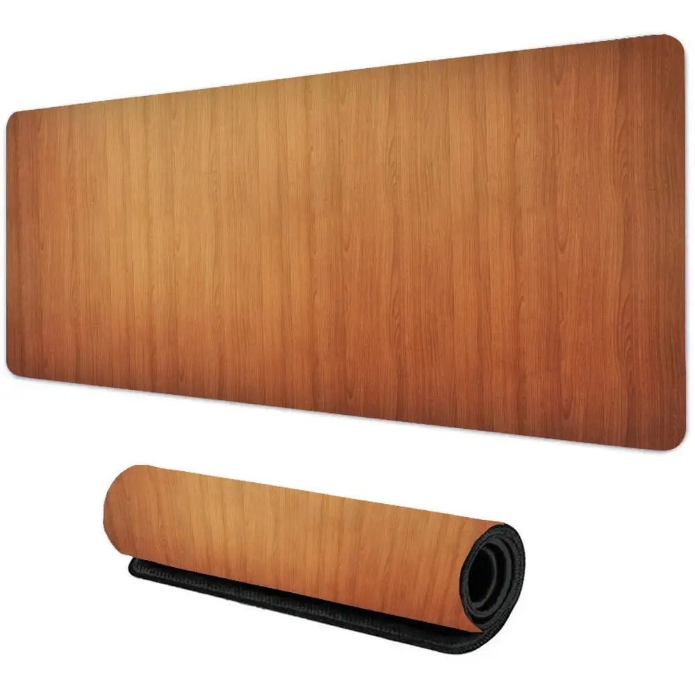 

Wood grain art Mouse Pad large mousemat computer gamer office stitched edge keyboard desk mat washable non-slip