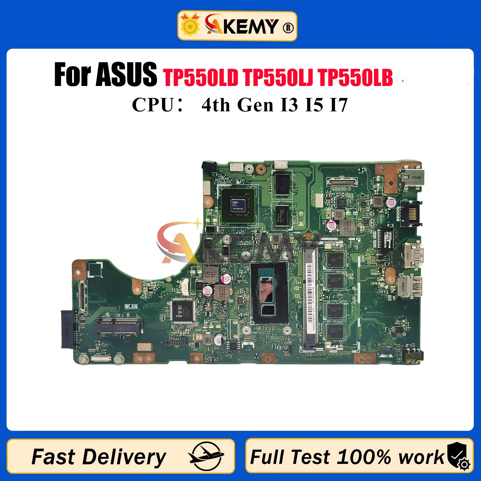 

TP550LD Laptop Motherboard For ASUS VivoBook Flip TP550L J550L TP550LD TP550LJ TP550LB TP550LAB TP550LN Mainboard I3 I5 I7 CPU