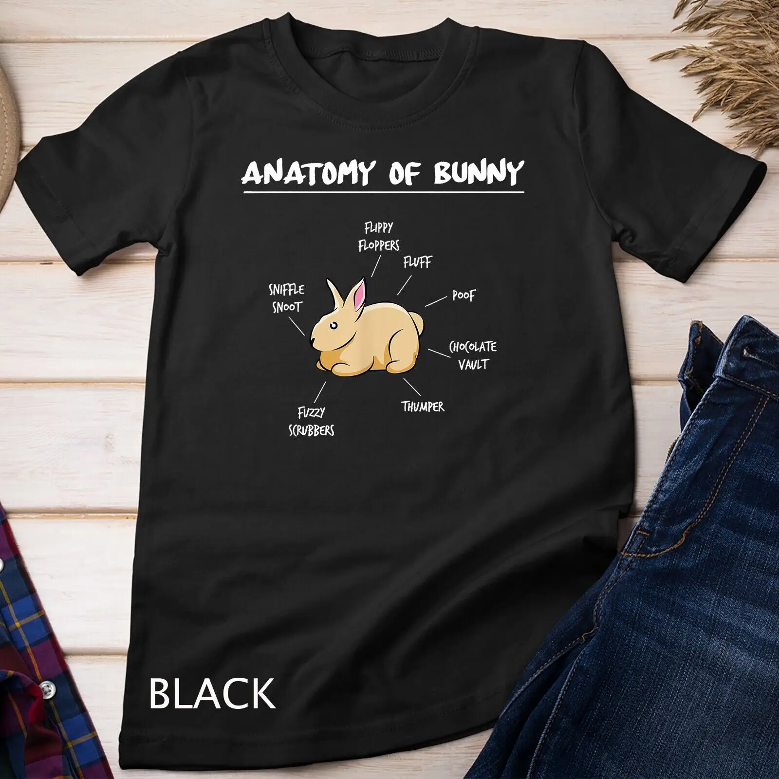 Anatomy of a Bunny Gifts for Bunny Lovers Funny Rabbit Gifts Unisex T-shirt