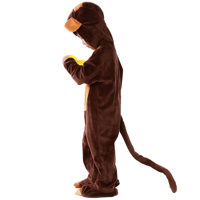 

Children's Halloween Performance Costume Little Monkey Animal Parent-Child Kindergarten Group Stage Performance Company Annua...