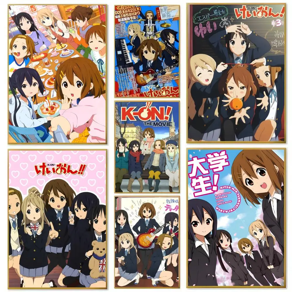 Anime K-K-On-n Poster, Papierdruck, Zuhause, Wohnzimmer, Schlafzimmer, Eingang, Bar, Café, Kunst, Malerei, Dekoration