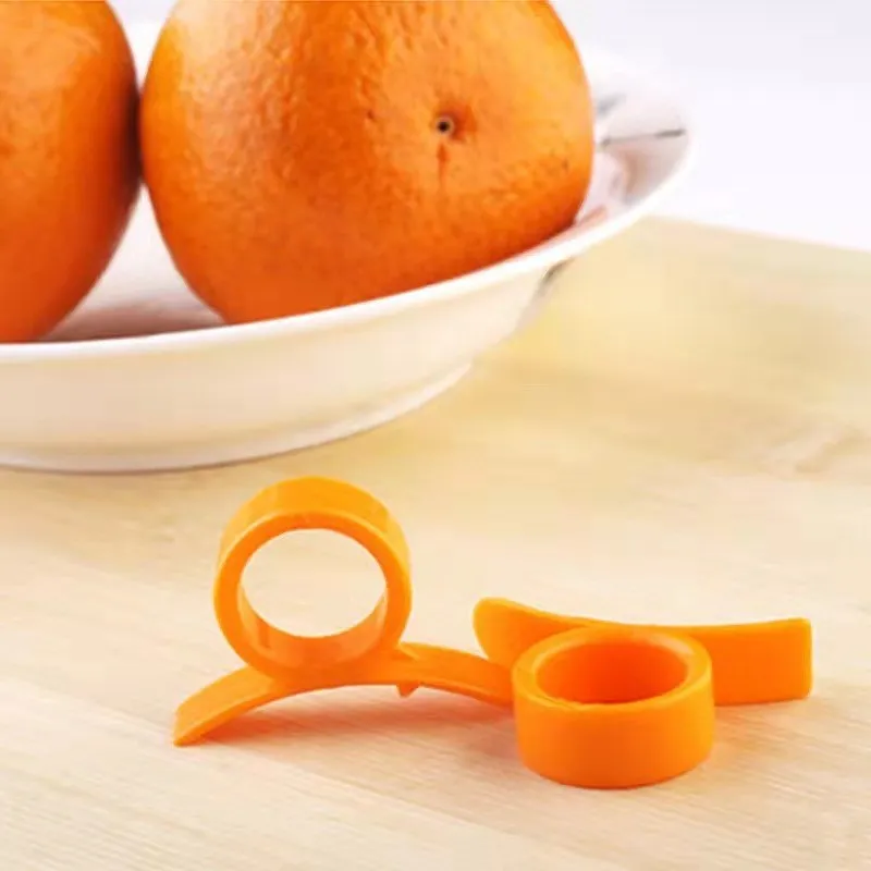 5 pcs Kitchen Tool  Orange Citrus Peeler Plastic Fruit Slicer Cutter Peeler