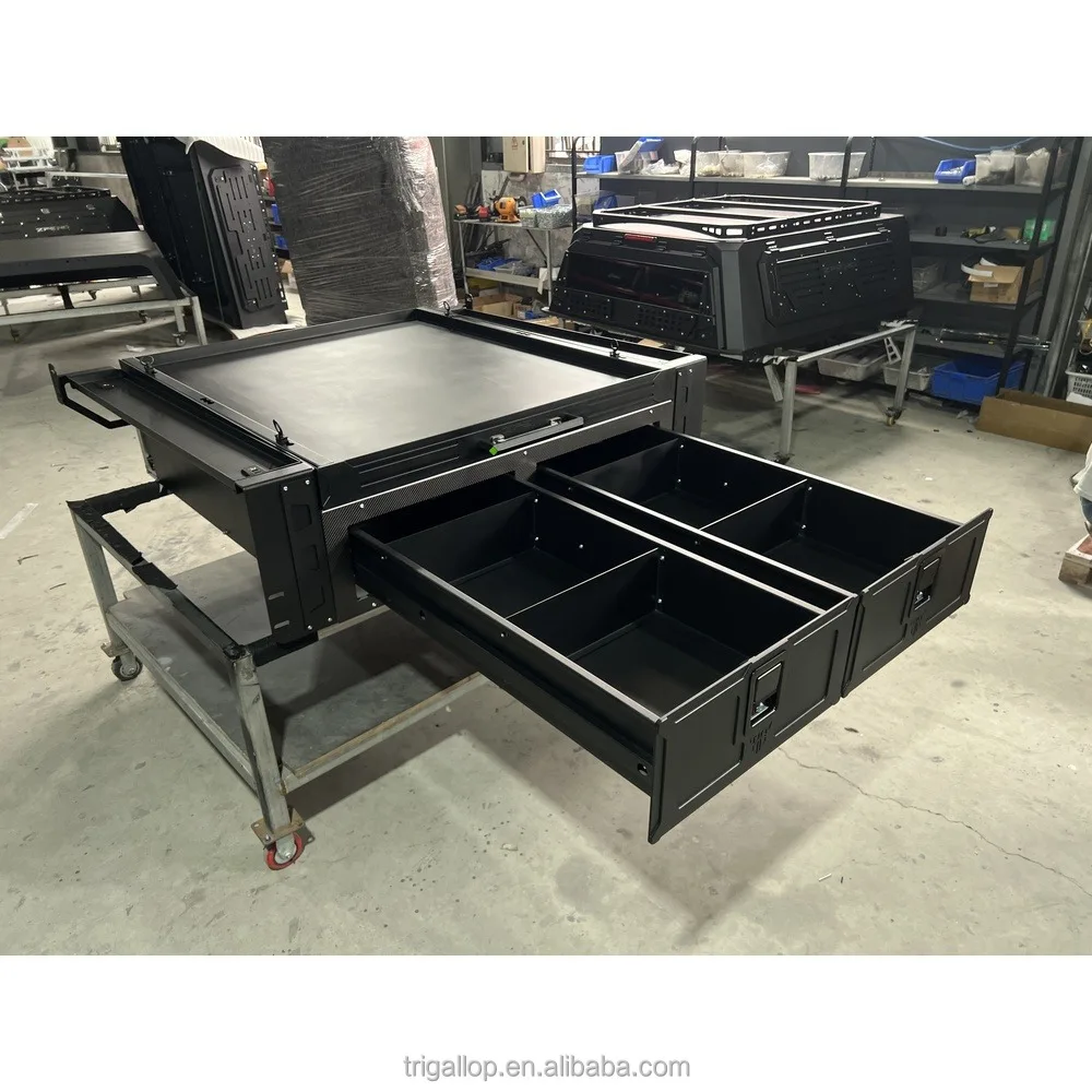 Dream Car No-drill Lightweight 5052 Aluminum Alloy Pickup Truck Bed Drawer For Isuzu D-MAX Tacoma Anti-Rust Waterproof Storage B