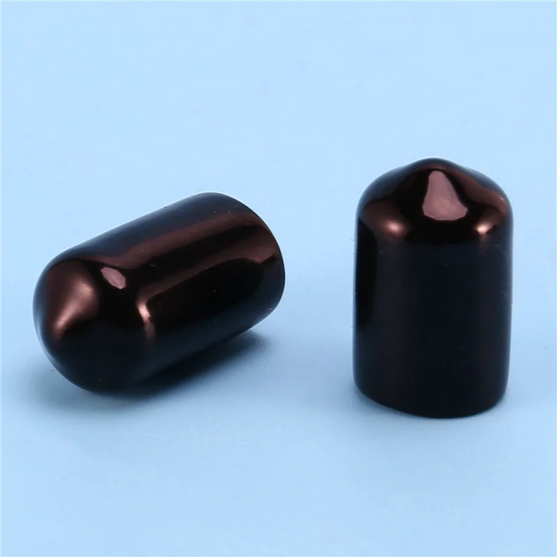 ABGR-1000 قطعة قبعات نهاية مطاطية 9.5 مللي متر ID بولي كلوريد الفينيل أنبوب دائري غطاء تغليف المسمار الموضوع حماة الأسود