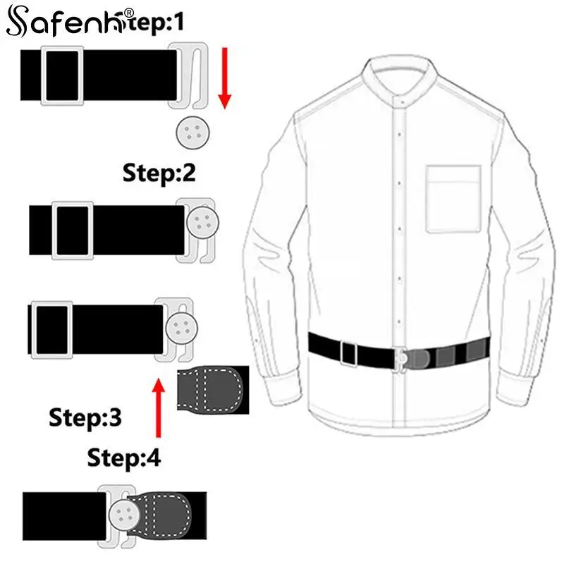 Men Women Shirt Stay Best Belt Non-slip Wrinkle-Proof Shirt Holder Straps Adjustable Belt Locking Belt Holder Near Shirt-Stay