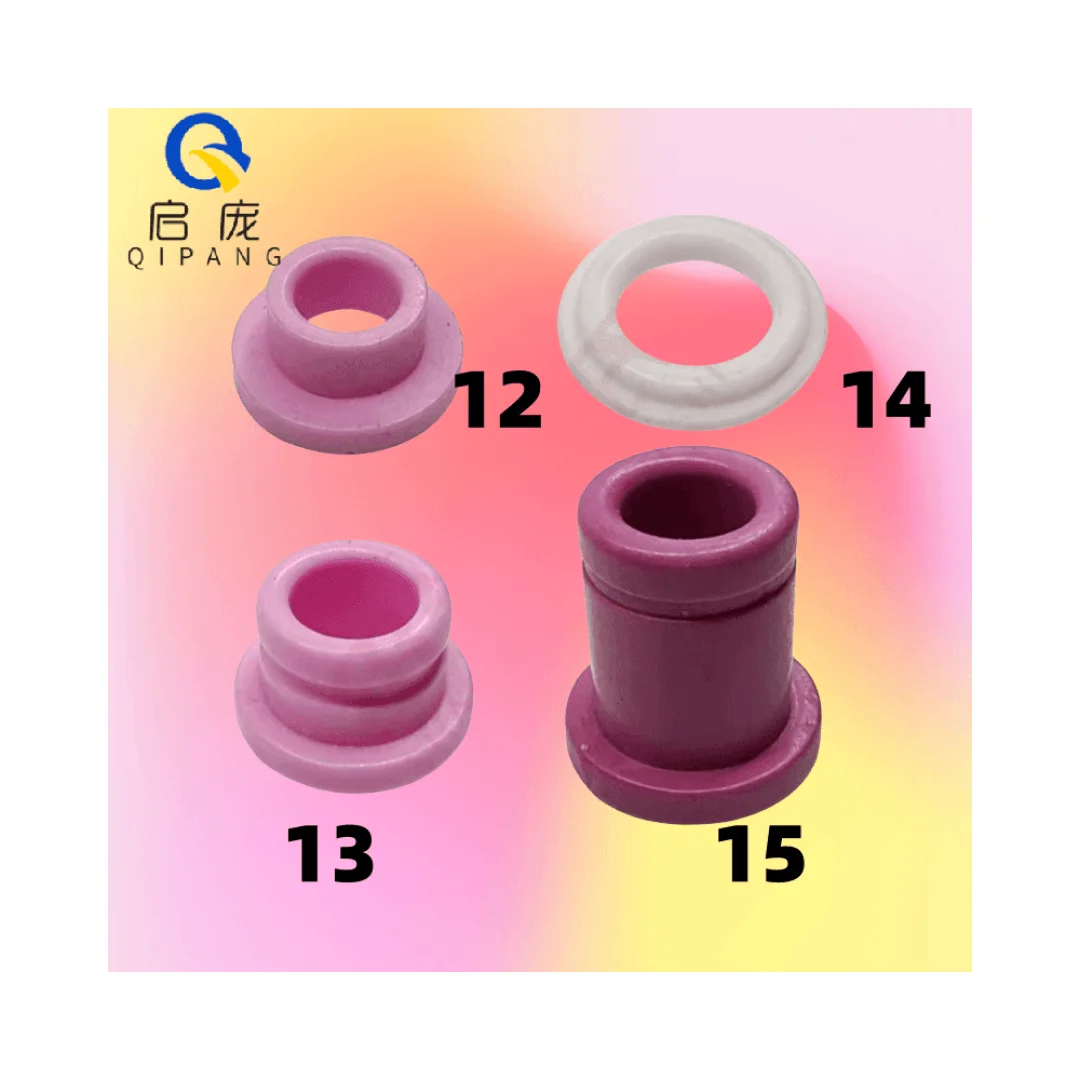 Qipang 30pcs allumina 95/99 ceramica filettatura di apertura a forma di U filettatura accessori per macchine tessili resistenti all'usura occhio di porcellana