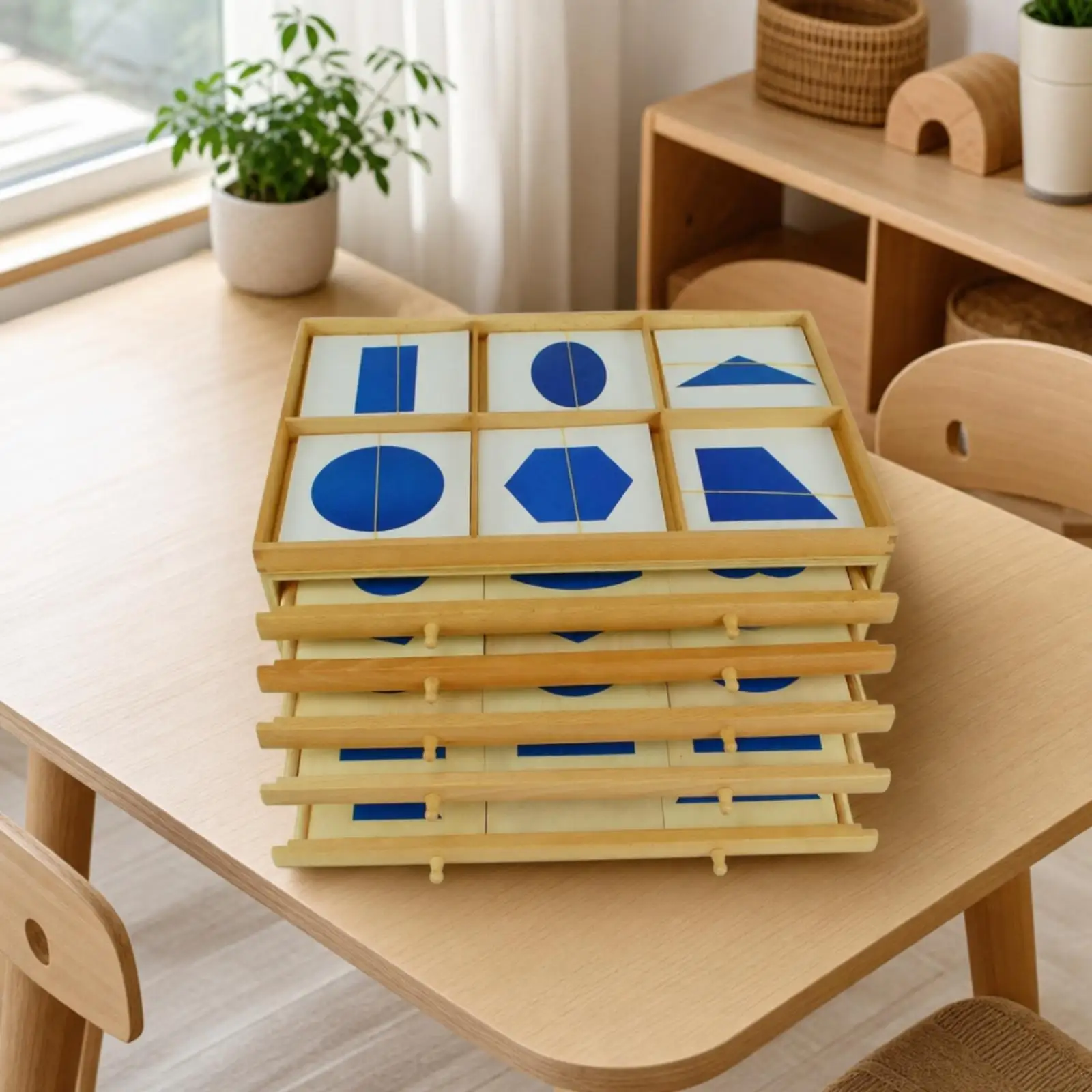 Child-Centered Geometric Cabinet Educational Geometric Cabinet Sensory