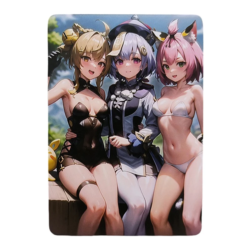 Anime Goddess Story DIY ACG Sexy Laser Board Game Cards Tokisaki Kurumi Yelan Toys for boys Collectible Cards Birthday Present