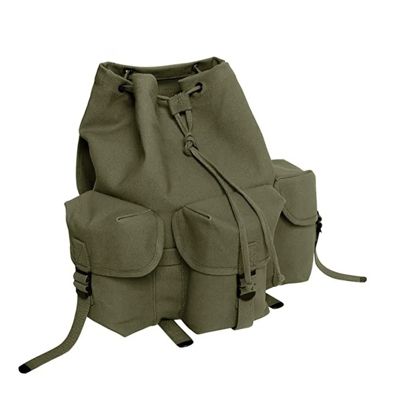 Tactical Military Retro Backpack M14 WW2 US Army Style Running Bag Canvas Camping Equipment Storage Pack High-capacity Rucksack