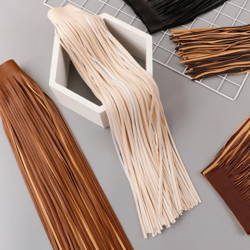 Extra Large Leather Tassel Lace Trim Fringe Ribbon For Jacket Clothing Dress Decor Lace Edging Bag Garment DIY Accessory